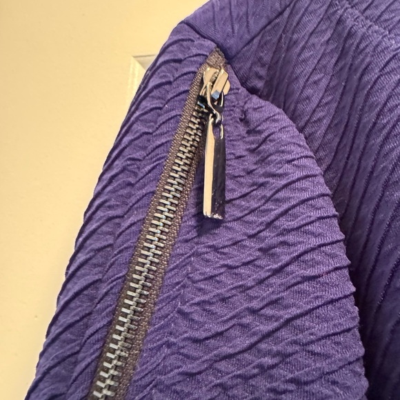 IC by Connie k deep blue/purple tunic with zippers XL, fabulous piece! - Picture 4 of 9